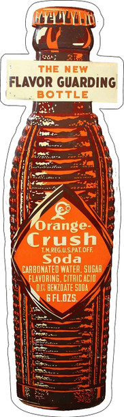 Orange Crush Vintage Bottle Laser Cut Metal Sign