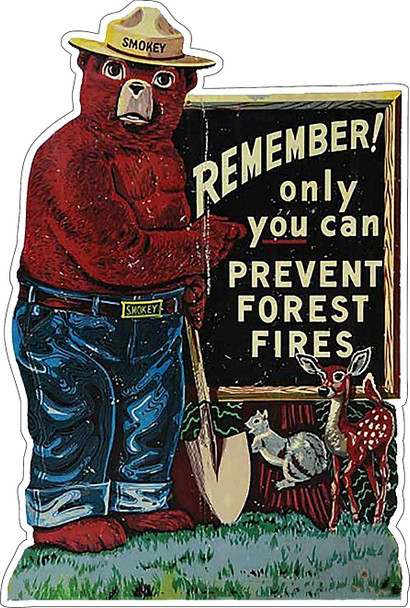 Smokey Bear Vintage Advertisement Plasma Cut Metal Sign