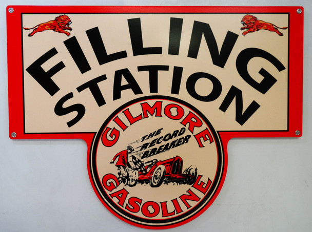 Gilmore Gasoline FILLING STATION Metal Sign