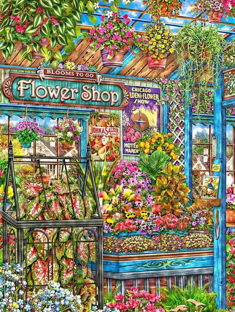 Flower Shop Metal Sign by Michael Fishel