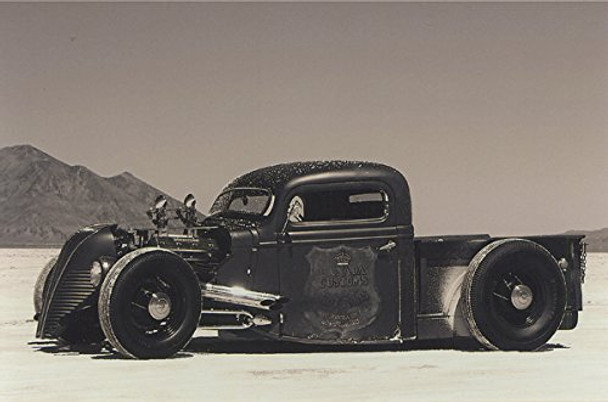 American Collectibles Salt Flat Truck Run Roadster Racer, Photography by Mo Hernandez Metal Sign