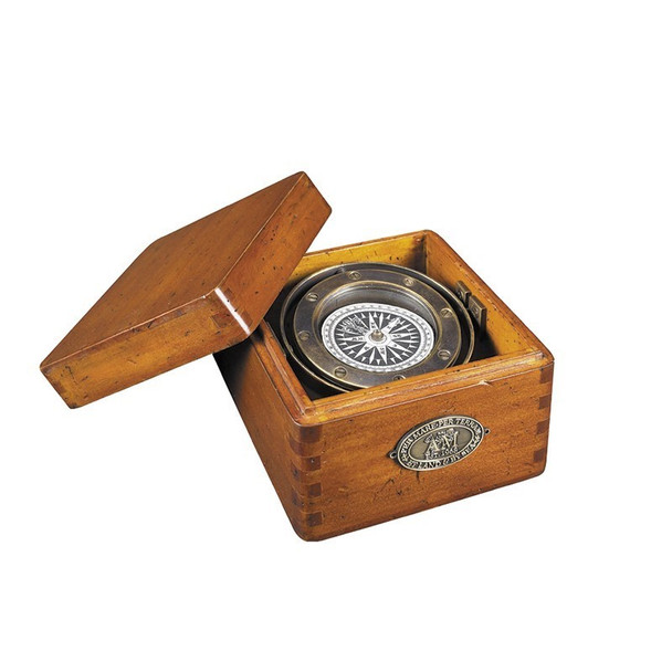 Lifeboat Compass with Wood Box