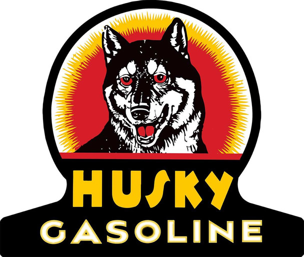 Husky Gasoline Logo Plasma Cut Metal Sign