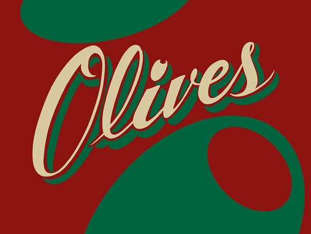 Olives Metal Sign by Marty Mummert