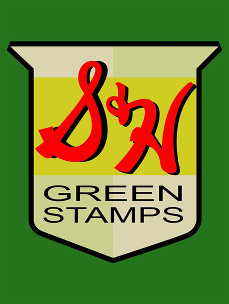 Green Stamps Metal Sign