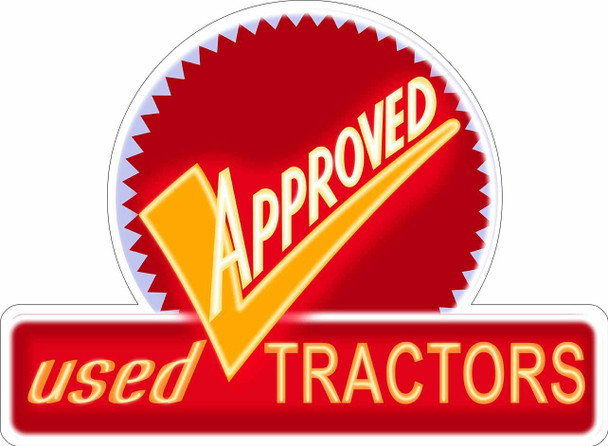 Approved Tractors Neon Stylized Metal Sign