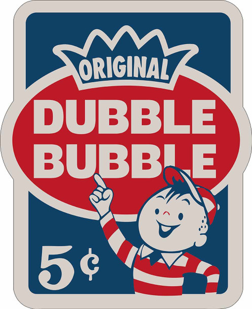 Dubble Bubble Card Metal Sign
