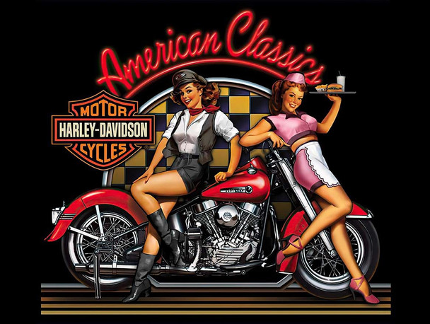 American Classics Retro Harley Davidson Metal Sign