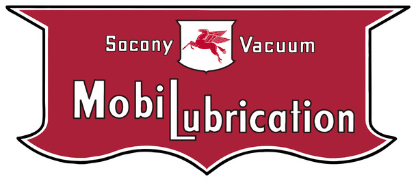 Mobil Lubrication Socony Vacuum Plasma Cut Metal Sign (Small)