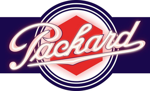 Packard Faux Neon Plasma Cut Metal Sign (not real neon)