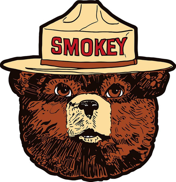 Smokey Bear Head Plasma Metal Sign