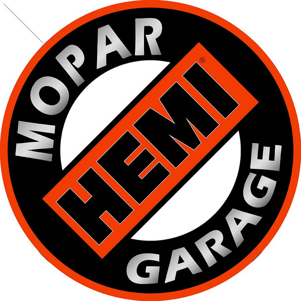 Mopar Hemi Garage 14" Round Metal Sign