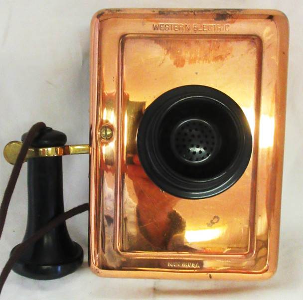 Western Electric Copper Plated Wall Phone Operational