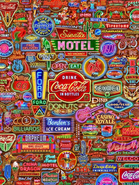 Neon Collage by Michael Fishel (not real neon)