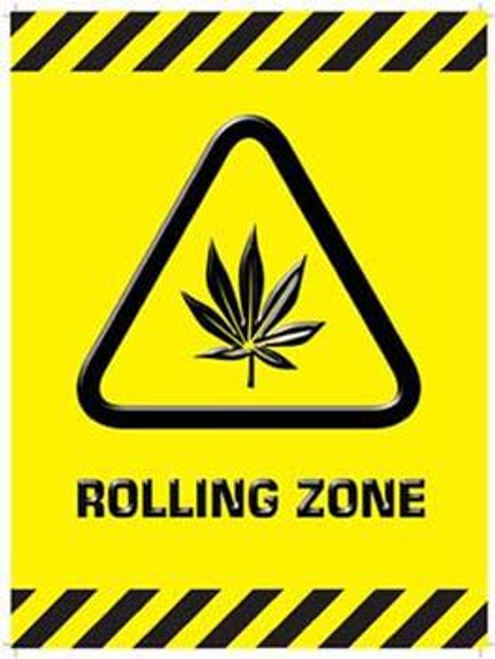 Rolling Zone Metal Sign