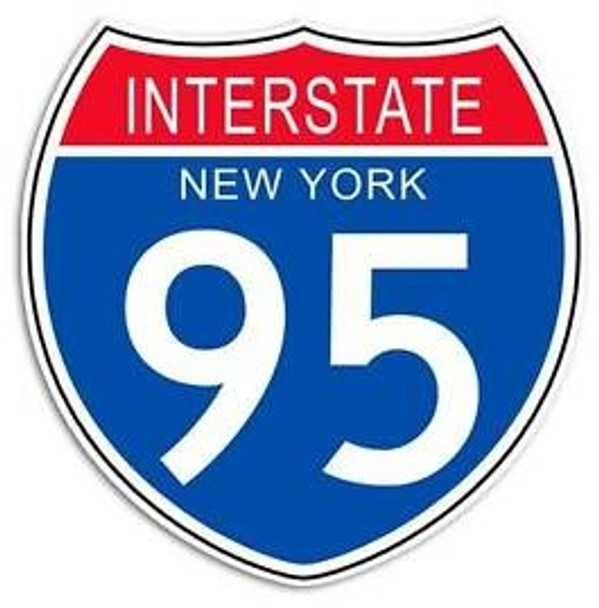 Interstate 95 New York Metal Sign 25" by 24"