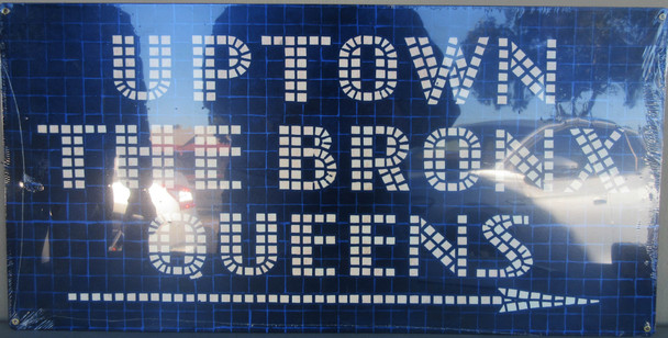 Uptown/Bronx/Queens Metal Street Sign