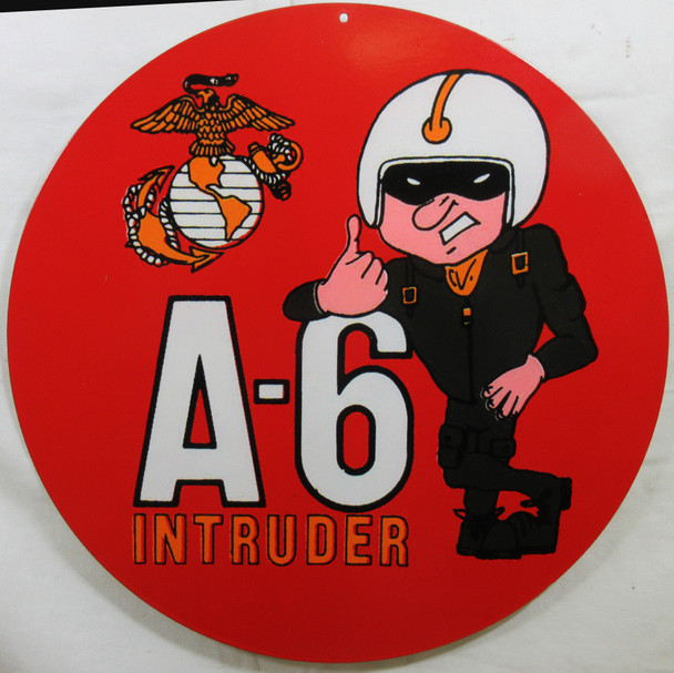 A6 Intruder 14"  Round Metal Sign