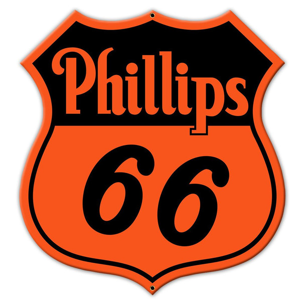 Phillips 66 Plasma Cut Shield Metal Sign