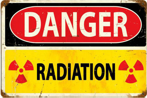 Danger Radiation Metal Sign