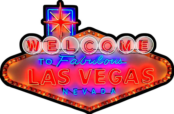 Las Vegas Welcome Metal Advertising Sign (not real neon)