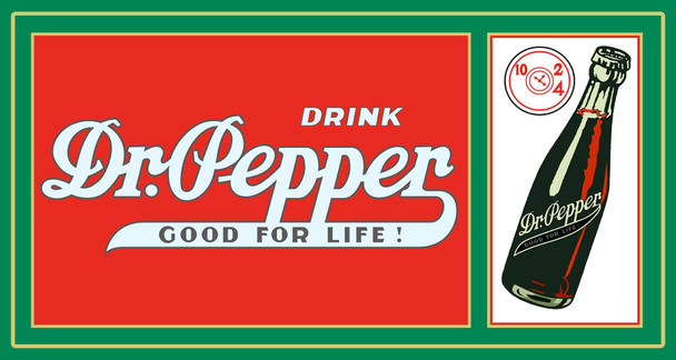 Dr. Pepper Metal Advertising Sign