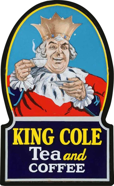 King Cole Tea & Coffee Laser Cut Advertising Metal Sign