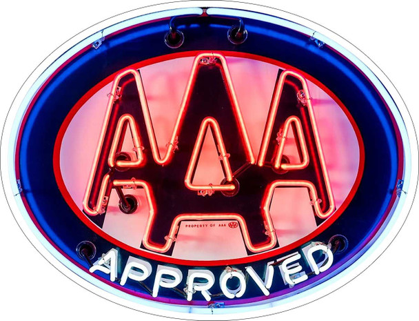 AAA Approved Neon Image Plasma Cut Metal Sign (not real neon)