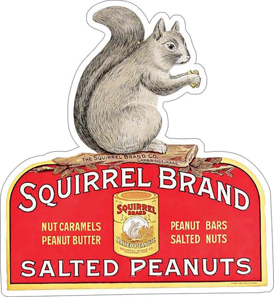Squirrel Brand Salted Peanuts Plasma Cut Metal Sign