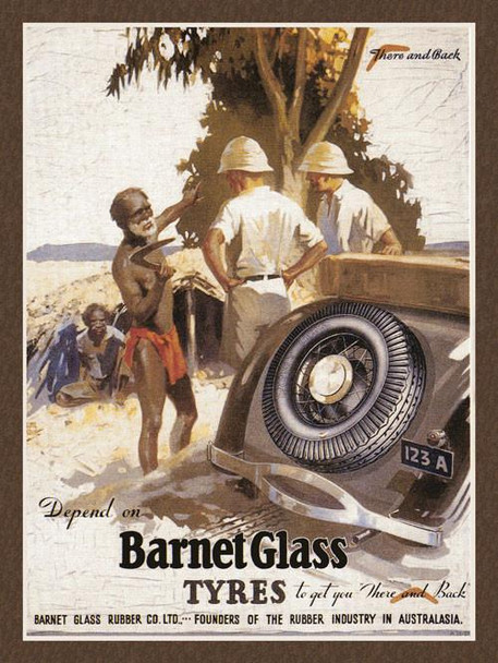 Barnett Glass Tyres Metal Sign