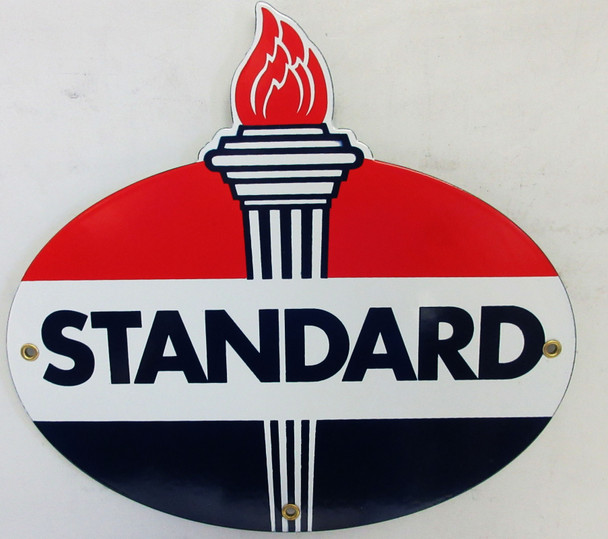 Standard Gasoline 14" by 7" New Porcelain Metal Sign