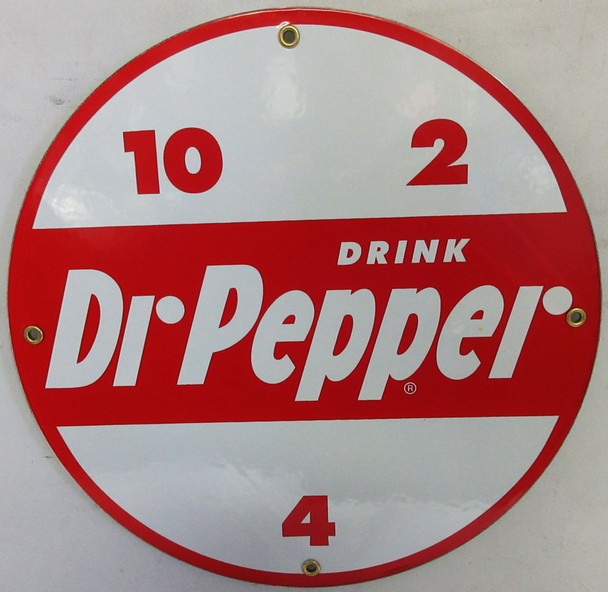 Dr Pepper New 14" Round Porcelain Metal Sign