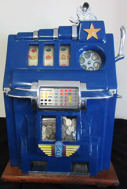 Pace 5c Slot Machine circa 1930's Original Condition Blue