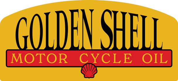 Golden Shell Motor Oil Plasma Cut Advertising Metal Sign
