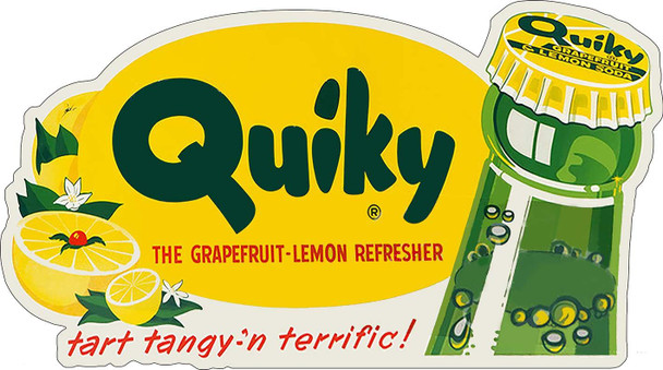 Quiky Beverage Plasma Cut Advertising Metal Sign