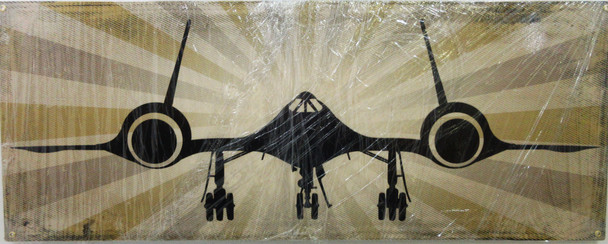 Jet Fighter Design Metal Advertising Sign