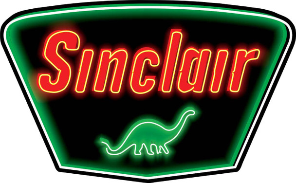 Sinclair Neon Image Laser Cut Metal Advertising Sign (not real neon)