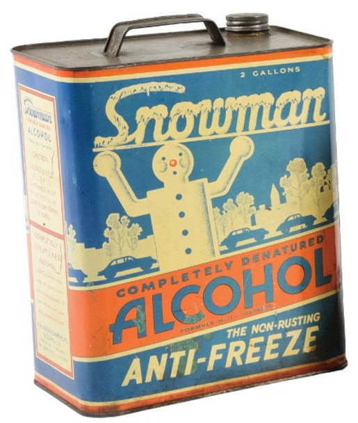 Snowman Anti-Freeze Laser Cut Advertising Metal Sign