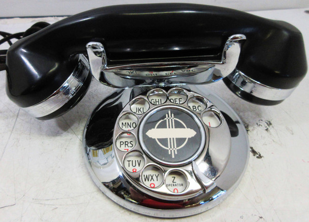 Automatic Electric Chrome Round Base Model #202 Circa 1930 Telephone