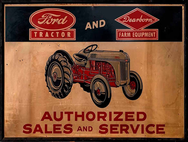 Ford Tractor / Dearborn Equipment Metal Advertisement Sign