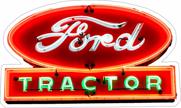 Ford Tractors Neon Image Laser Cut Metal Advertisement Sign (not real neon)