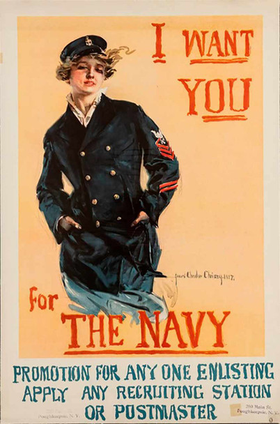 The Navy Metal Advertising Sign