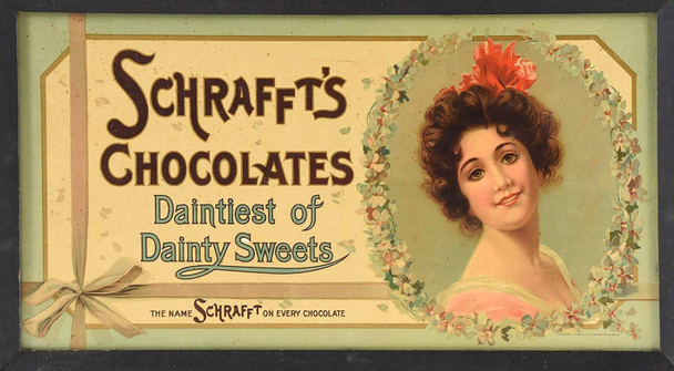 Schrafft's Chocolates Metal Advertisement Sign