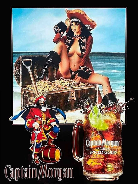 Captain Morgan Rum Metal Advertisement Sign