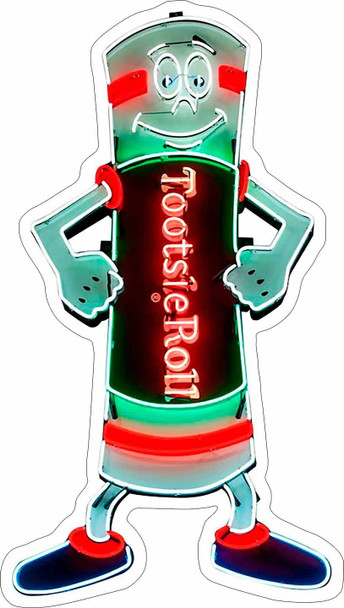 Tootsie Roll Neon Image Laser Cut Metal Advertising Sign (not real neon)
