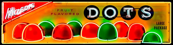 Dots Candy Neon Stylized Metal Sign ( not real neon)