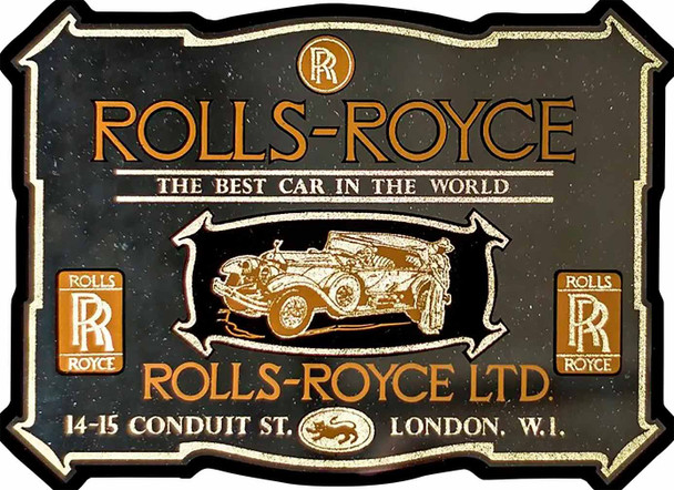 Rolls-Royce Laser Cut Metal Advertising Sign