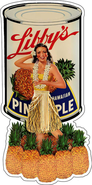 Libby's Pineapple Laser Cut Metal Advertising Sign