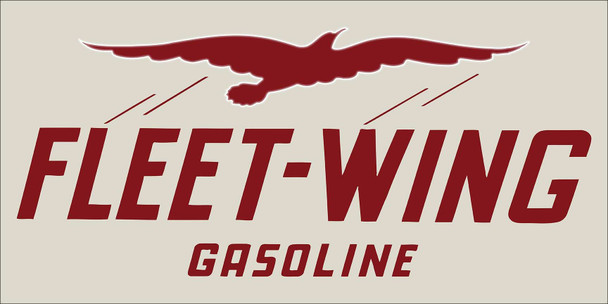 Fleet-Wing Gasoline Metal Advertising Sign