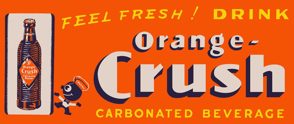 Orange Crush Soda Metal Advertising Sign